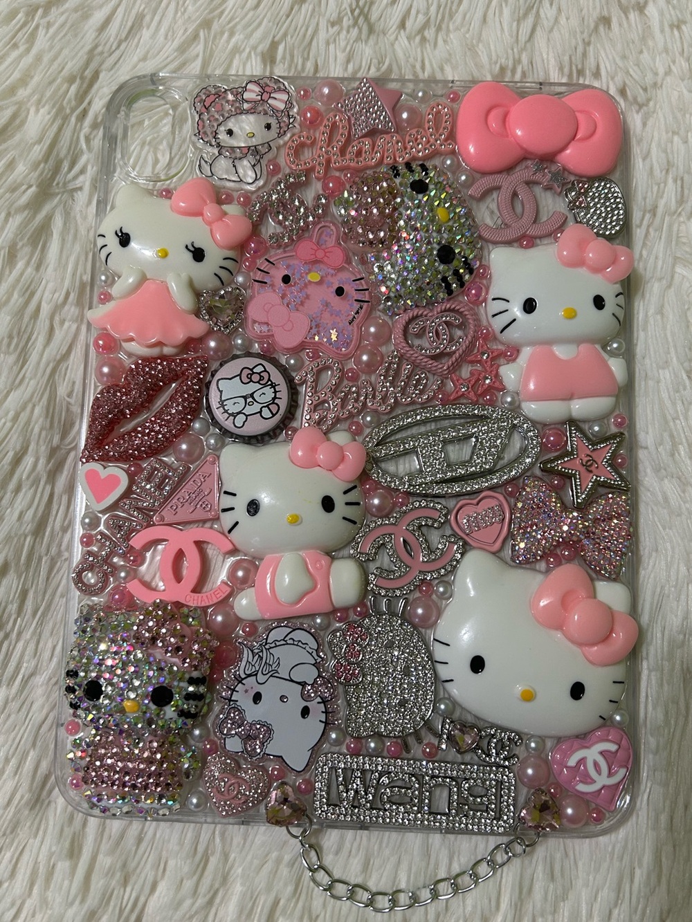 Handmade iPad 10 11 Junk Case Hello Kitty Luxury Kawaii Bling Girly Pink Y2K